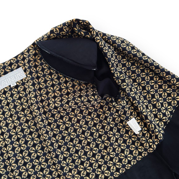 Dorothy Schoelen Platinum Vintage Medium Black Multi Long Sleeve Sheer Jacket - Picture 14 of 16